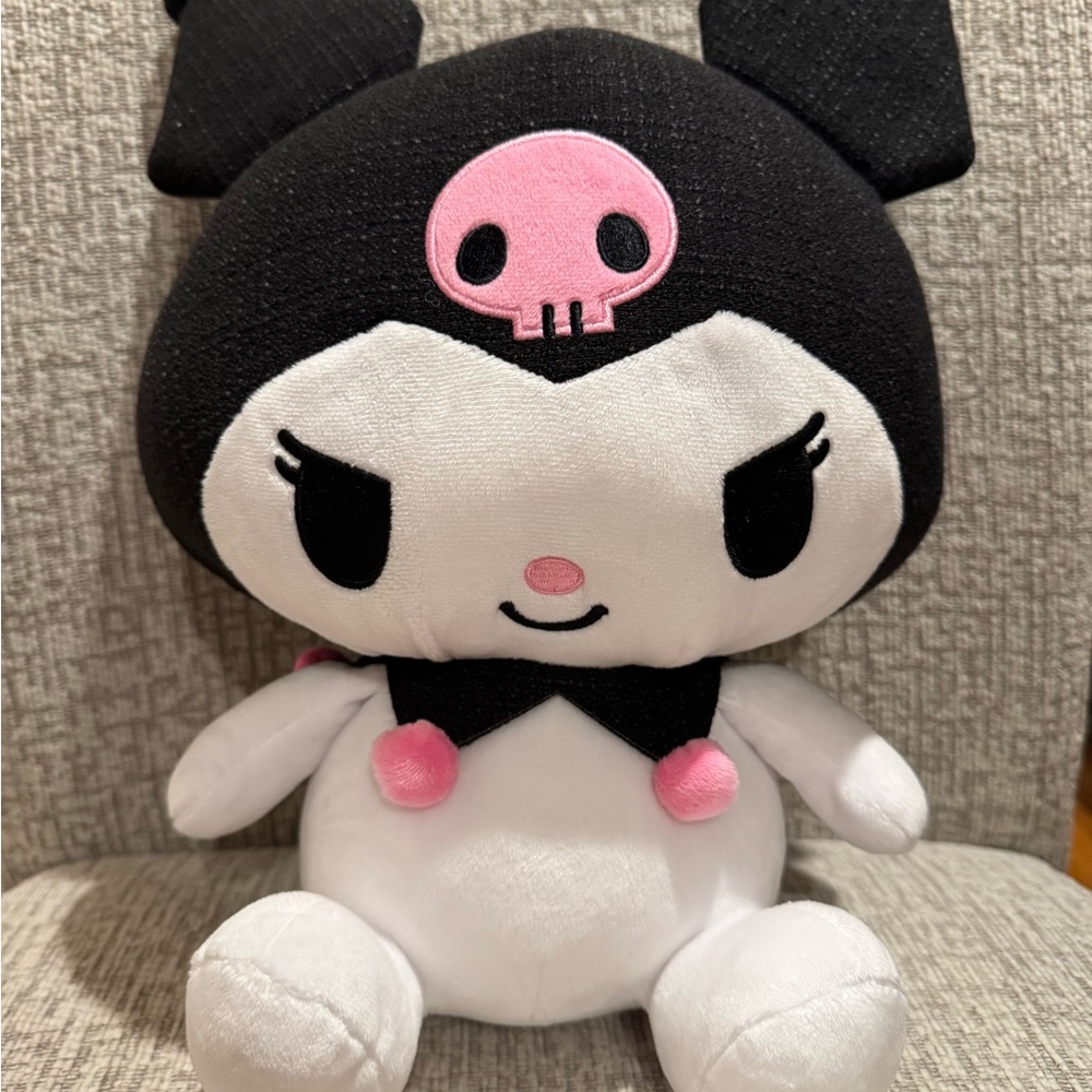Sanrio SanX Kuromi 15 inch Tweed Style Plush BIG Stuffed Toy NWT